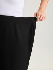 Lotus Leaf Hem Flared Hem Pants