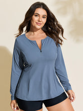 UPF 50+ Protection Half Zipper Swim Top
