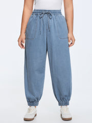 Pull-On Elastic Waist Harem Jeans