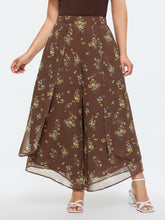 Floral Print Petal Wide-Leg Pants