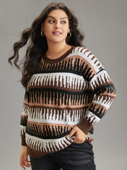 Supersoft Essentials Colorblock Geo Elastic Cuffs Pullover