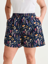 Floral Print Wide Waistband Shorts