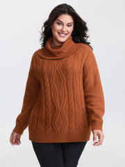 Textured Heather Turtleneck Pullover