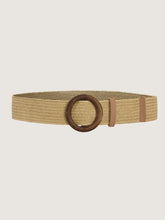 Stretchy Buckle Woven Wide Belt