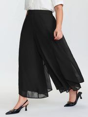Chiffon Stretchy Waist Flowy Pants