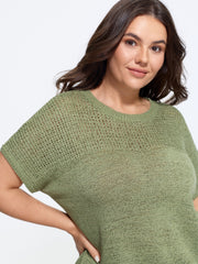 Texture Crew Neck Short Sleeve Pullover