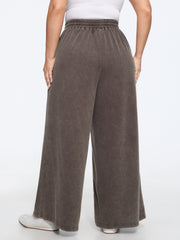Supersoft Wash Drawstring Waist Pocket Wide Leg Pants
