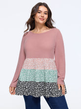 Multi‑Color Leopard Print Tiered Ruffle Hem Top