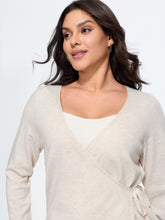 Wrap Side Tie Adjustable Waist Cardigan