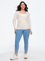 Wrap Side Tie Adjustable Waist Cardigan