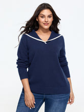 Supersoft Nautical Sailor Collar Contrast Trim Pullover