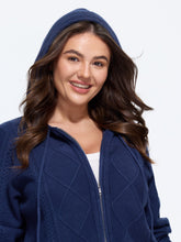 Supersoft Full Zip Cable Knit Hooded Cardigan