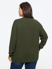 Supersoft Squirrel Jacquard Button‑Front Pocket Cardigan