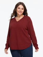 Hollow‑Out Raglan Sleeve Curved Hem Pullover