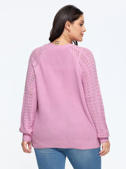 Hollow Crochet Button Front Knit Cardigan