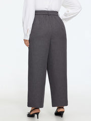 Stretch Front Pleated Formal Straight Leg Pants