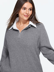 Supersoft 2-In-1 Cable Knit Pullover