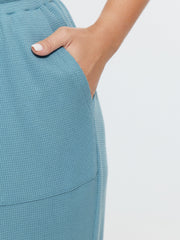Drawstring Waist Waffle Knit Jogger Pants