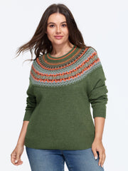Fair Isle Round Neck Pullover