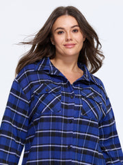 Plaid Pocket Button Down Jacket