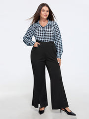 Stretch Split Hem Bootcut Pants