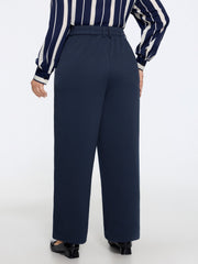 Stretch Pleated Wide Leg Pants
