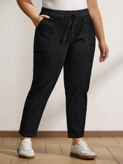 Stretchy Threaded Waist Skinny-Fit Jeans