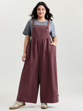 Pure Cotton Washed Distressed Adjustable Overall Jumpsuit