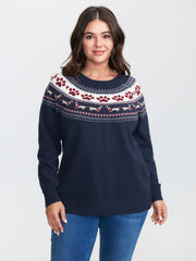 Supersoft Fair-Isle Stretchy Pullover
