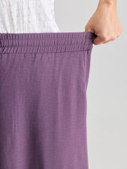 Drawstring Waist Ruffled Hem Pants