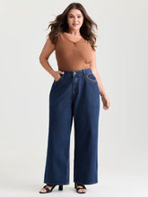 Classic Pull-On Wide-Leg Jeans