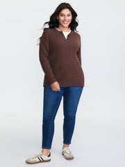 Supersoft Cable Knit Henley Pullover