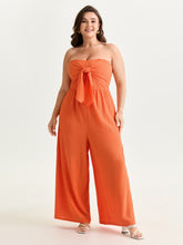 Bowknot Front Color Contrast Jumpsuit