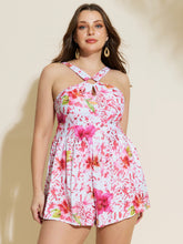 Floral Confidence Halter Neckline One-Piece Swim