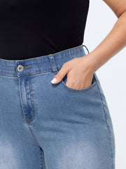 Stretchy Mid-Rise Bootcut Jeans