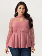 Love Notes Sheer Sleeve Cut-Out Blouse