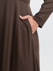 Supersoft Twisted Knot Cut-Out Midi Dress