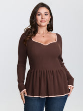 Sweetheart Neckline Cinched Waist Pullover