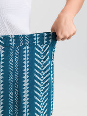 Striped Pockets Wide-Leg Pants