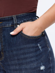 Stretchy Mid-Rise Flared Jeans