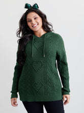 Stretchy Textured Hooded Drawstring Pullover