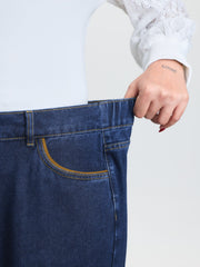 Classic Pull-On Wide-Leg Jeans
