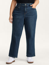 Cinched Vintage Blue Wash Straight-Leg Jeans