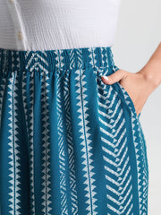 Striped Pockets Wide-Leg Pants