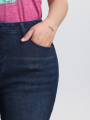Stretchy Skinny-Fit Denim Shorts