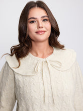 Supersoft 2-in-1 Cable Knit Shawl-Tie Pullover