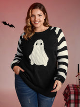 Hey Ghost Raglan Stripe Sleeve Pullover
