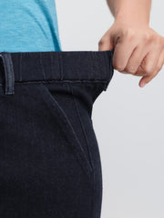 Supersoft Mid-Rise Straight-Leg Denim Shorts