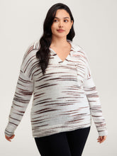 Stretchy Polo Collar Patch Pocket Pullover