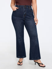 Stretchy Mid-Rise Flared Jeans